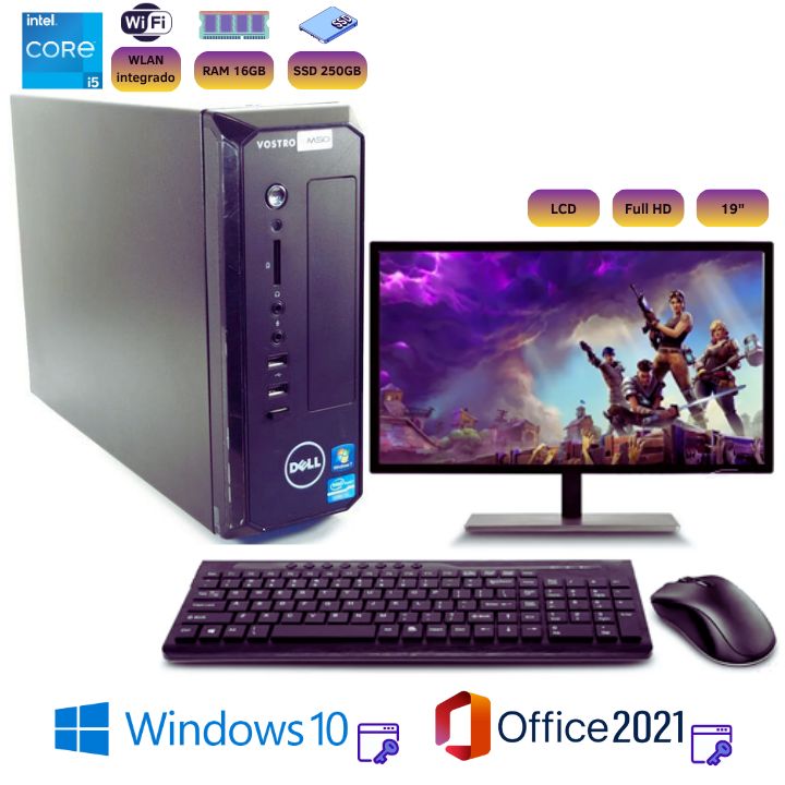 Computadora completa D06S I5 250GB SSD 16GB RAM + W10P y Office 2021PP