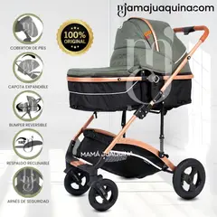BABY - Coche Moisés Travel System de Lujo «MADYN» Edición Limitada Green