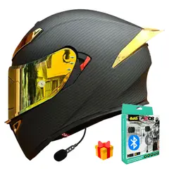 CES - CASCO MOTO AXOR EX BIHR ZAFIRO GOLDEN DORADO DOBLE VISOR