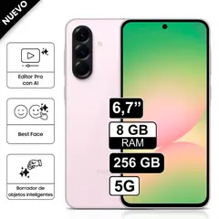 SAMSUNG - Celular Galaxy A56 5G 256GB 8GB RAM cámara principal 50MP frontal 12MP 67 Rosado