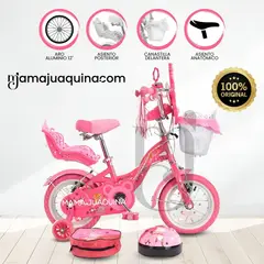BABY - Bicicleta Campera con Canasta Aro 12 «DRIZE» Pink