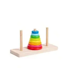 GENERICO - TORRE DE HANOI EN MADERA JUEGO PARA NIÑOS