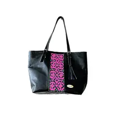 LLUMP'AQ - Cartera de cuero con lienzo con pintura Shipibo-Konibo Marca Llumpaq-beWorthy