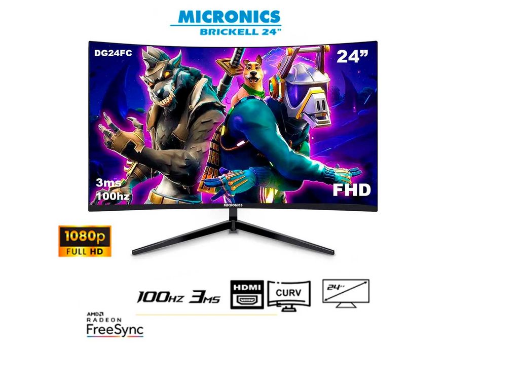 Monitor GD24FC Curvo Brickell 24” 100hz FHD 1920 x 1080