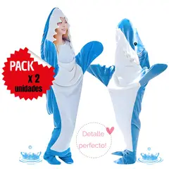 ROHS - Pijama Animado Shark para Estar en Casa, UNISEX X2 UNI.