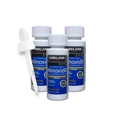 KIRKLAND - Minoxidil 5% Aumento Cabello y Barba Pack X3 de 60 mL