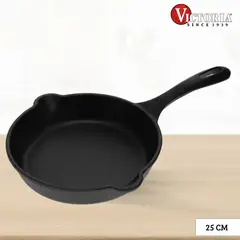VICTORIA - Sartén de Hierro Fundido Precurada 25 Cm