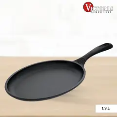 VICTORIA - Sartén de Hierro Fundido Fajita Esmaltada 24X17 Cm