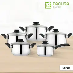 FACUSA - Juego de Olla Valencia 10 Piezas