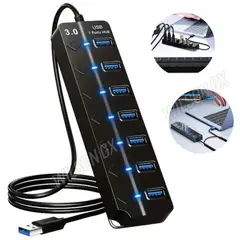 OEM - HUB USB 3.0 de 7 Puertos Con Interruptor para Laptop PC