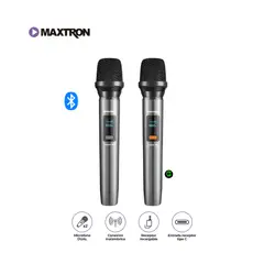 MAXTRON - Micrófono Dual LEXUS BX MX 7228 BT Karaoke Pack x2