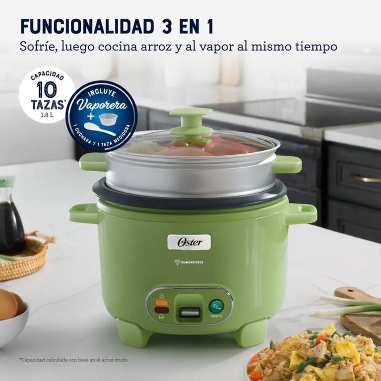 Arrocera de 10 Tazas DiamondForce CKSTRC10DFGRN 053