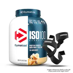 DYMATIZE - Iso 100 5 LB Hidrolizada Gourmet Vainilla+ Straps