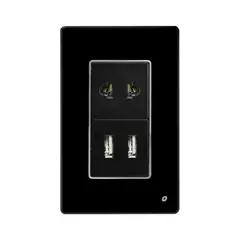 OPALUX - Tomacorriente Universal + USB Doble OP-AT-98NG