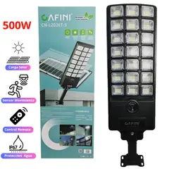 SEISA - Lampara Farola con Panel Solar para Exterior 500W Cafini