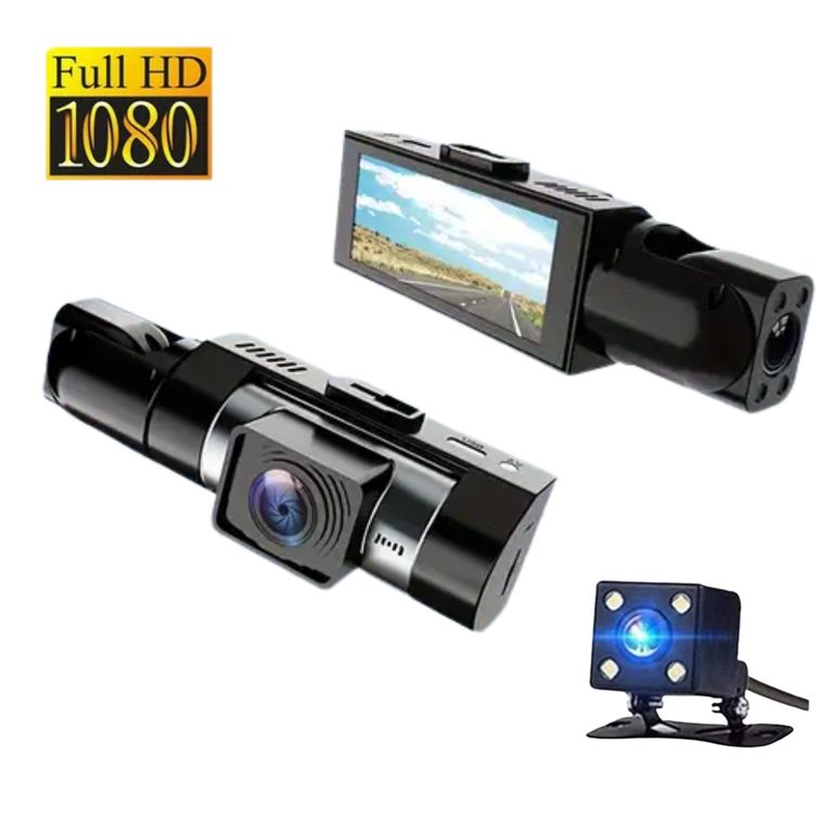 Camara Para Auto Grabación Delantera y Trasera DVR Pantalla Carro