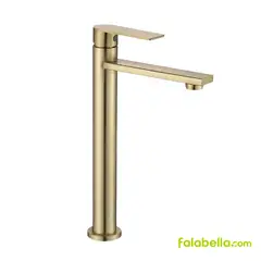 XM - Grifo Llave Alta para Lavamanos 304 Dorado Nano