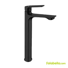 XM - Grifo Llave Alta para Lavamanos Negro Mate Acero 304