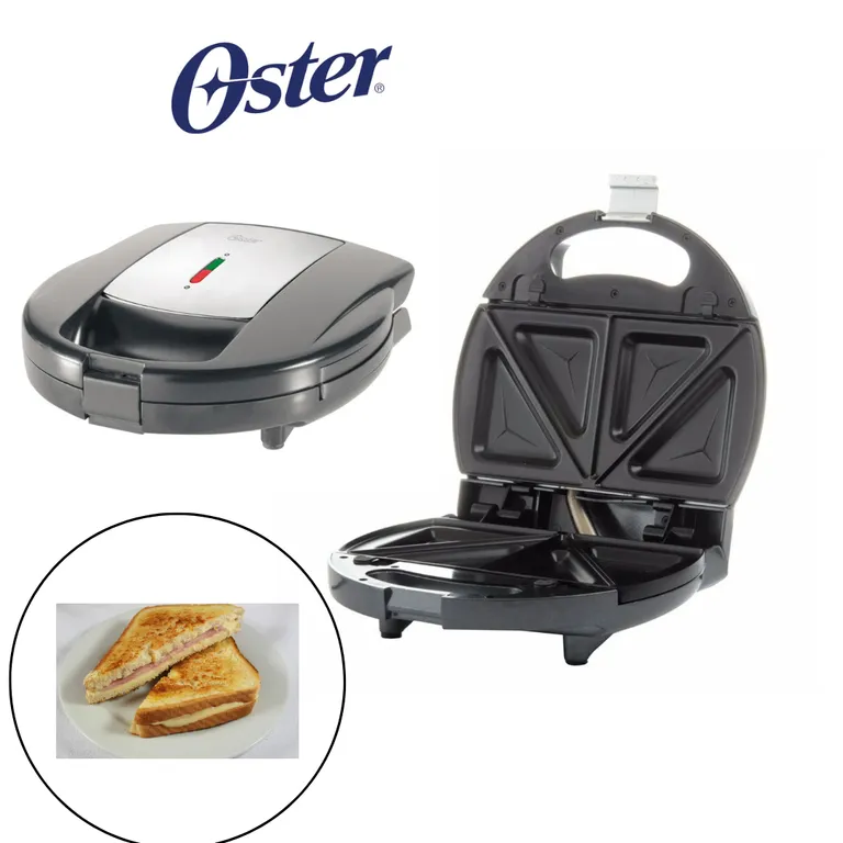 Sandwichera Oster® con cierre de seguridad CKSTSM3891