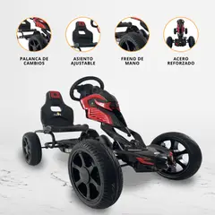 BEAUTIFUL - Carro a Pedal GO KART para Niños »TRANSFORMER» Red