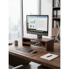 GENERICO - Base soporte para monitor Caramelo