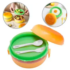 GENERICO - Táper Hamburguesa Lonchera de Alimentos para Niños Cubiertos