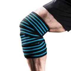 GENERICO - RODILLERA DE POTENCIA CELESTE CON NEGRO 1 PAR