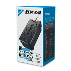FORZA - ESTABILIZADOR 8 TOMAS FVR-1222 USB-2 1200VA 8-TOMAS