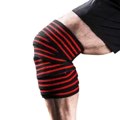 GENERICO - RODILLERA DE POTENCIA ROJO CON NEGRO 1 PAR