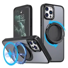 CASE - Magsafe Para iPhone 16 Pro Max - Negro Con Parante