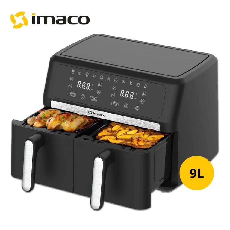 Freidora de Aire 9 Litros Doble Bandeja XXL
