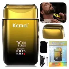 KEMEI - Máquina Afeitadora Depilador Profesional Shaver Inalámbrica Recargable TX10