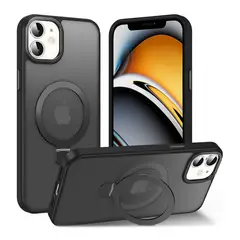 CASE - Magsafe Para iPhone 16 Pro - Negro Con Parante