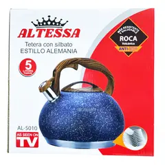 GENERICO - Tetera con Silbato ALTESSA con Diseño de Roca Volcánica AL-5010