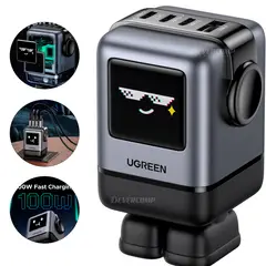 UGREEN - Cargador 100W Uno RG Robot GaN con Carga Rápida