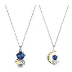 FERNANDA ROMERO JOYAS Y ACCESORIOS - COLLARES PARA PAREJAS ASTRONAUTAS - 2 COLLARES
