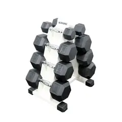 PROIRON - Set de mancuernas hexagonales de 70KG + Rack de Acero