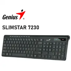 GENIUS - Teclado Inalámbrico SLIMSTAR 7230 MULTIMEDIA SP BLACK