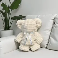 GENERICO - Manta Felpa de Oso 170x200cm color crema y beige