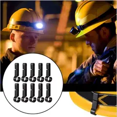 GENERICO - Gancho de Clips 10 Clips de Luz para Casco, Ganchos de Luz para Sombrero Duro