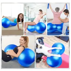 GENERICO - Pelota Yoga forma Maní Fitness Ejercicios - Azul