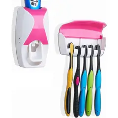 GENERICO - DISPENSADOR DE CREMA DENTAL ROSA