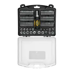 PRETUL - Juego de dados y desarmador 81 herramientas 1/4" para mecánico,