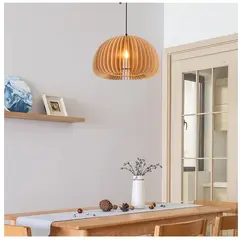 GENERICO - Lámpara colgante de madera maciza japonesa