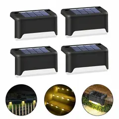 GENERICO - LUCES LED DECORATIVAS C/ BATERIA SOLAR PARA EXTERIORES PACK DE 4