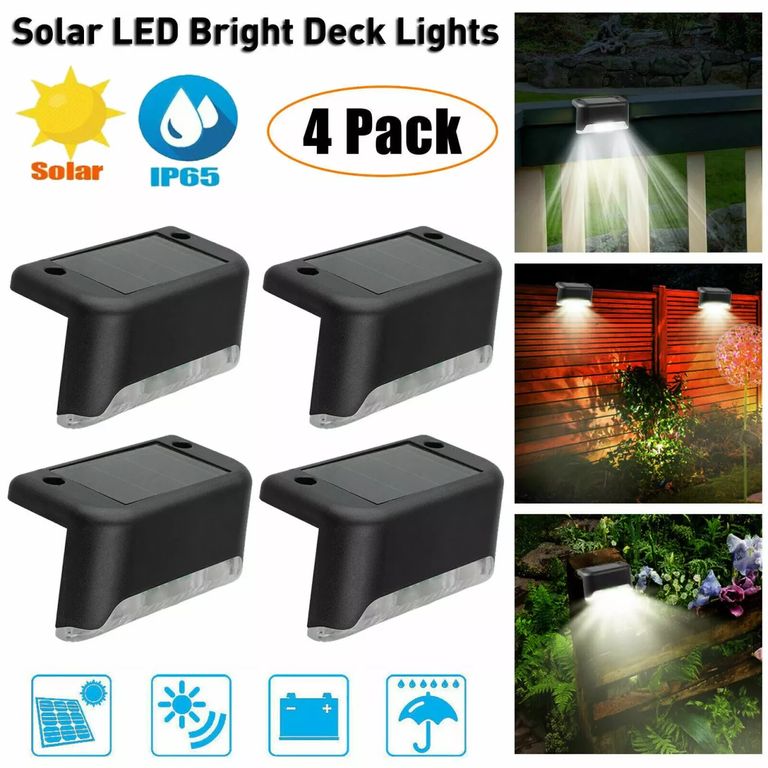 LUCES LED DECORATIVAS C/ BATERIA SOLAR PARA EXTERIORES PACK DE 4