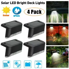 GENERICO - LUCES LED DECORATIVAS C/ BATERIA SOLAR PARA EXTERIORES PACK DE 4