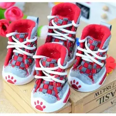 GENERICO - Zapatilla para mascota Talla 1- ROJO