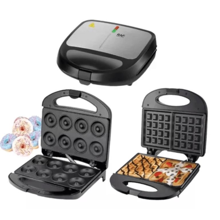 Maquina Para Hornear Donas Y Waffles 2 En 1 RAF 850watts