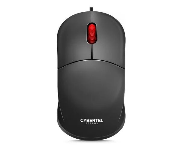 Mouse Cybert Storm M103 Usb negro con rojo